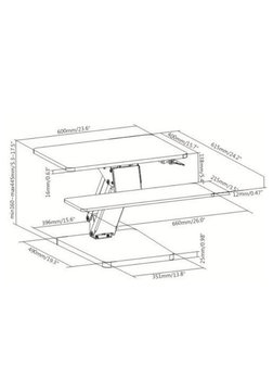 Sit-stand Updesk One suitable for one monitor