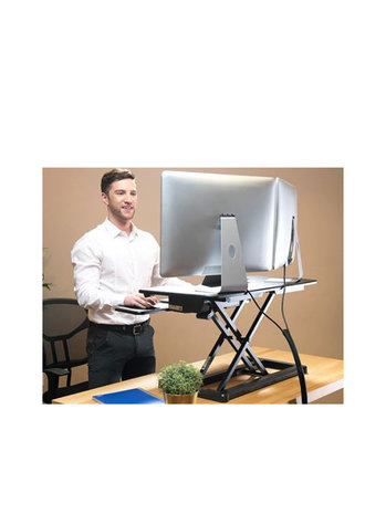 Sit-stand Updesk Cross suitable for two monitors